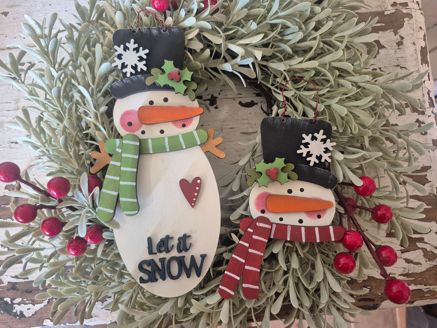 Let it Snow Ornament Duo