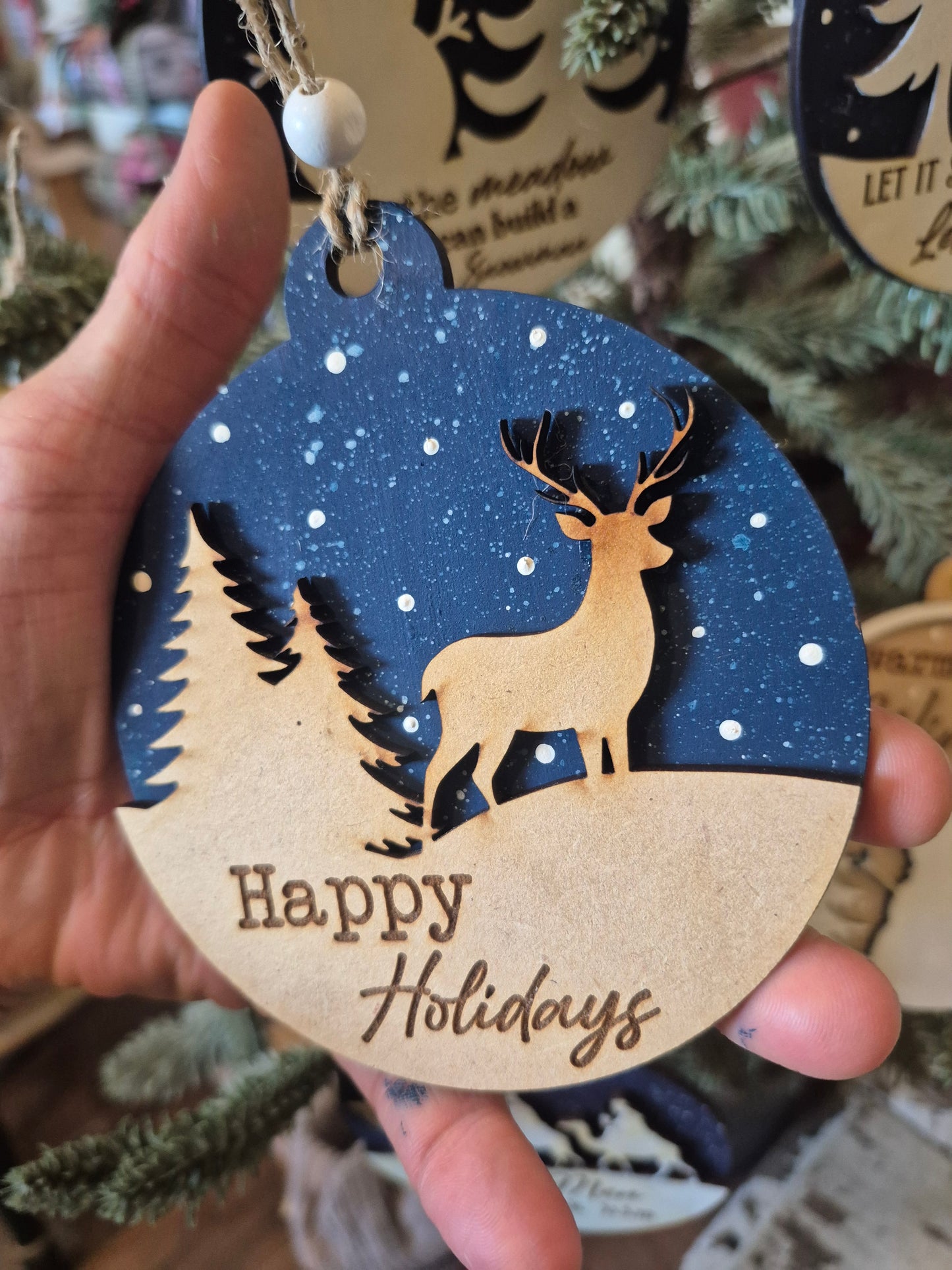Northwoods Christmas Ornaments Laser SVG