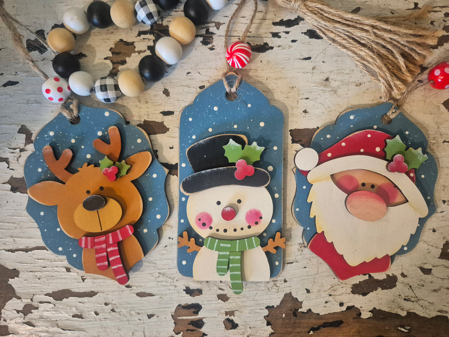 Bitty Christmas Tag Ornaments DIY Wood Kit