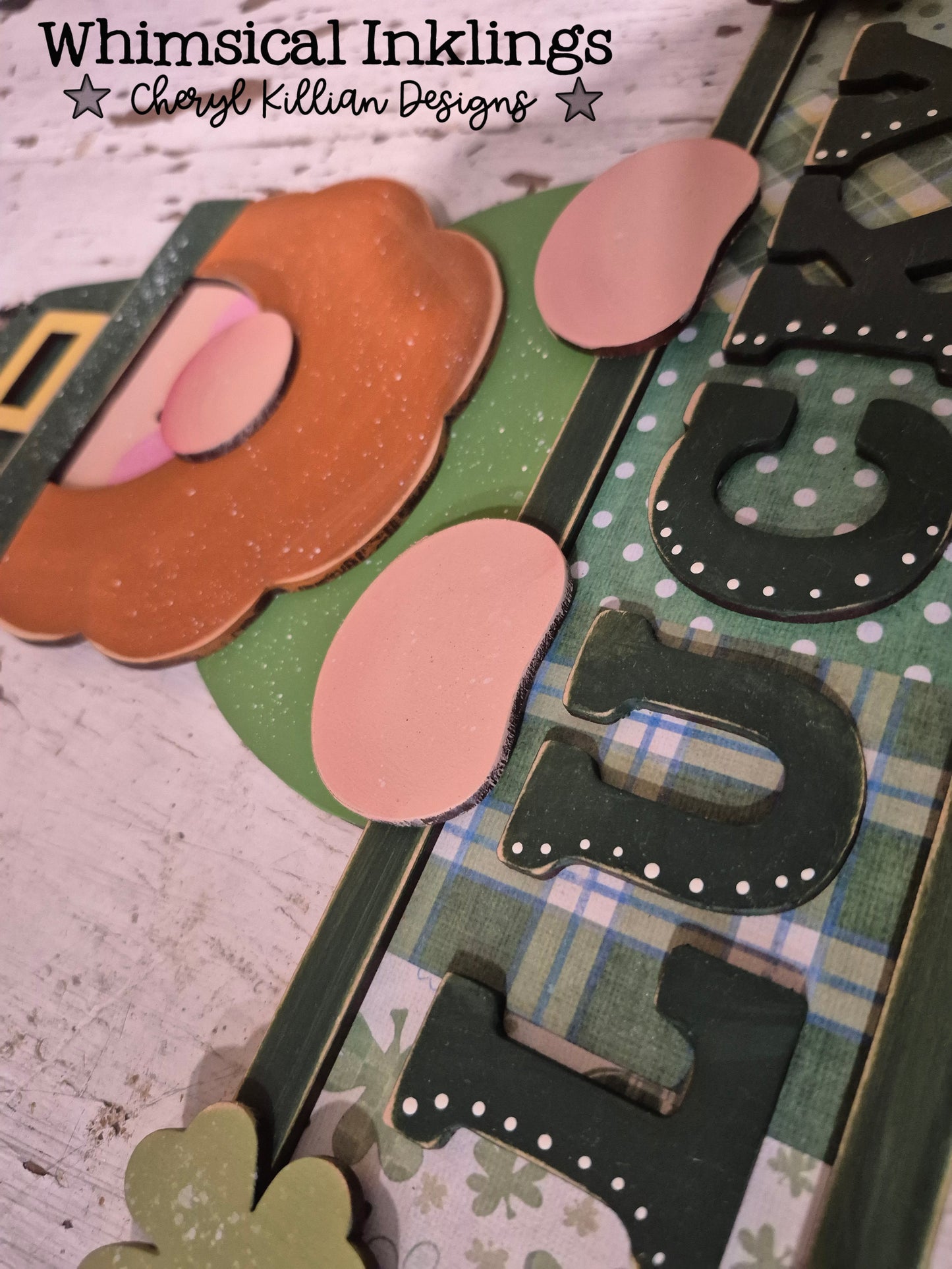 Lucky Leprechaun Sign Laser SVG with printable