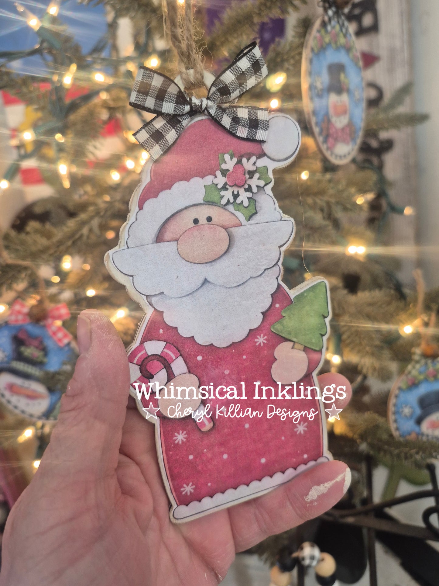 Santa Ornament Trio Laser SVG's and Printables Modge Podge Set| Laser SVG