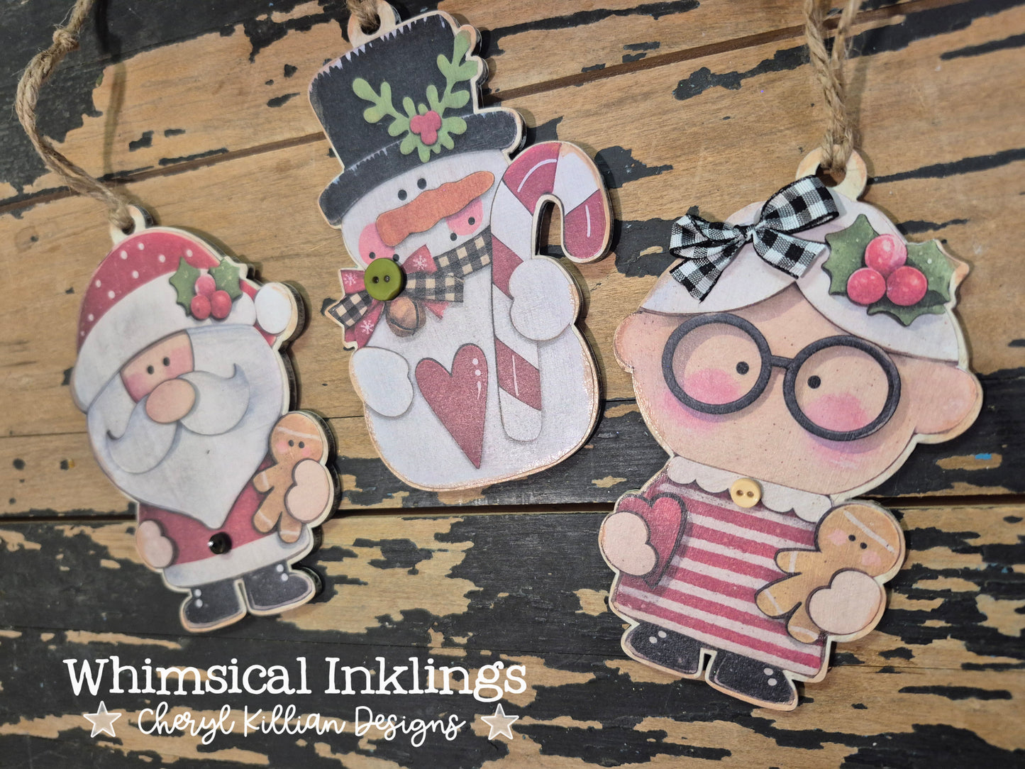 North pole Pals Modge Podge Ornaments SVG's And Printables