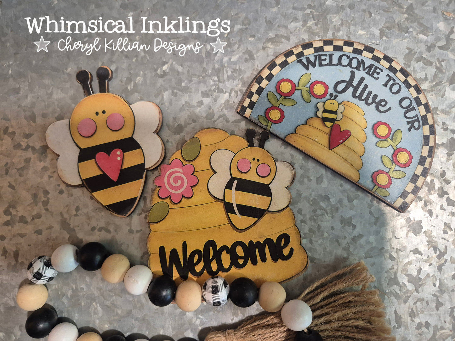 Welcome To Our Hive Modge Podge DIY Wood kit