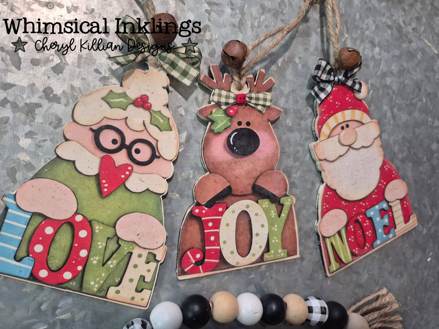 Christmas Clan DIY Wood Set and Printable Modge Podge Set