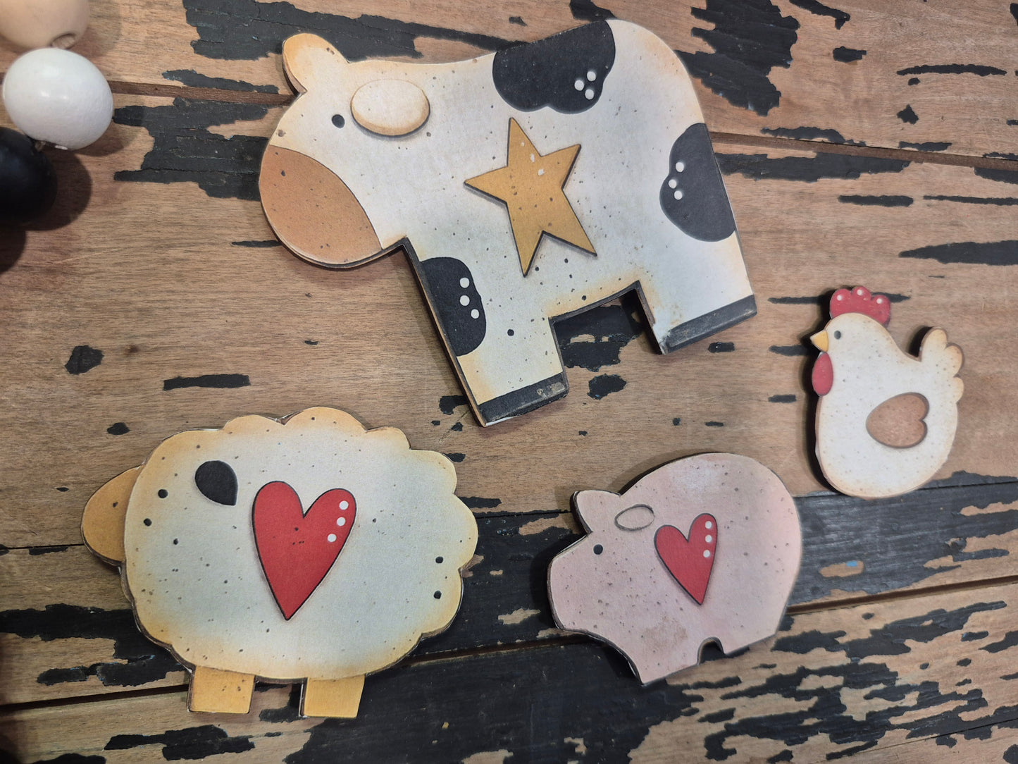 Farmhouse Critters DIY Wood Kit for Modge Podge Printables