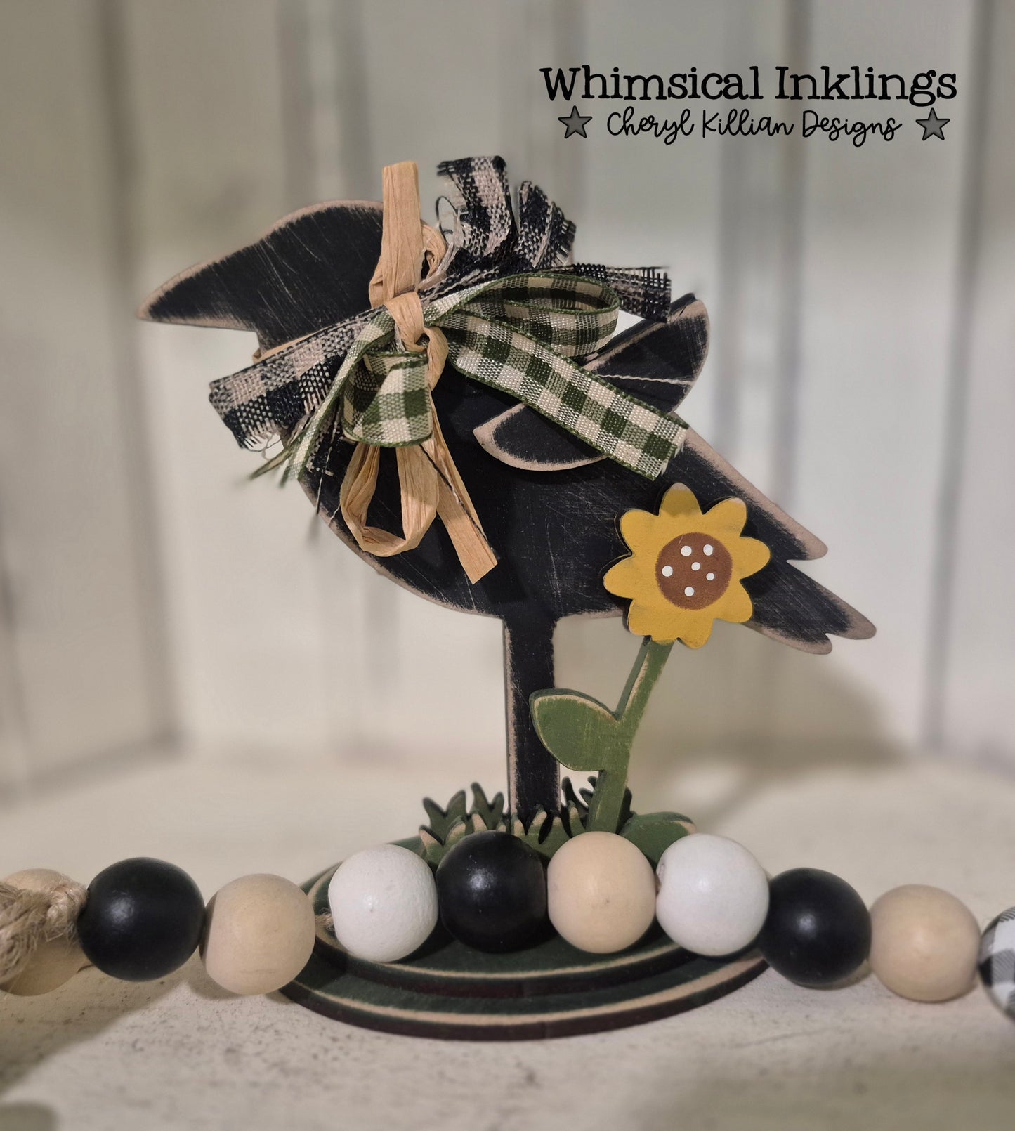 Sunflower Crow Stand up wood kit