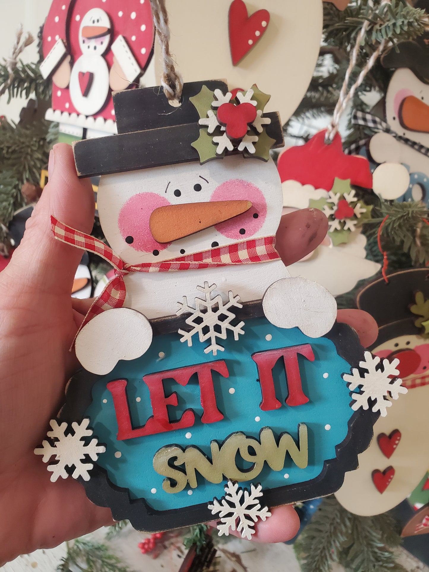 Let it Snow-Snow Fella Ornament Laser SVG
