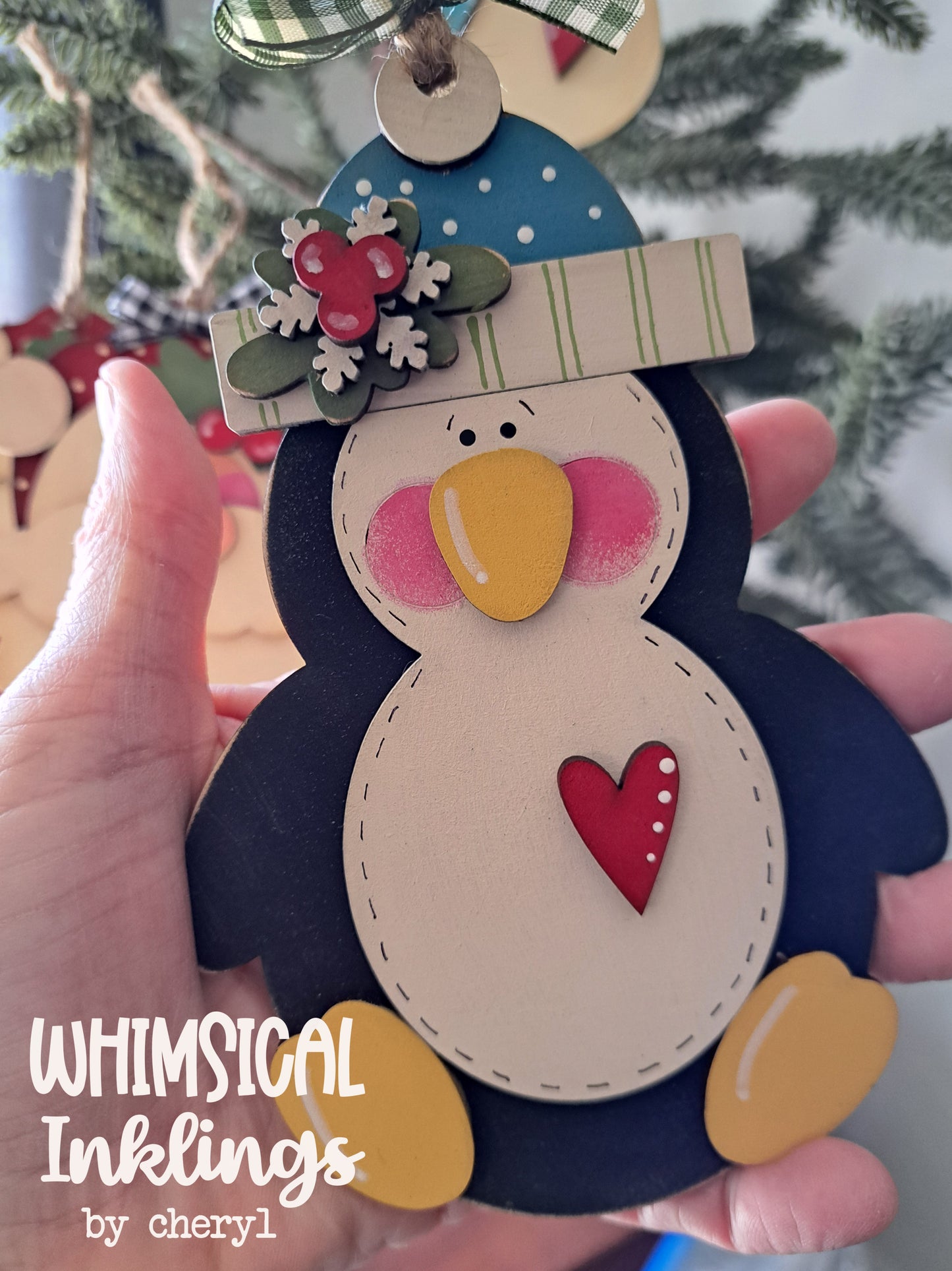 Cute Snowflake Penguin DIY Wood Kit