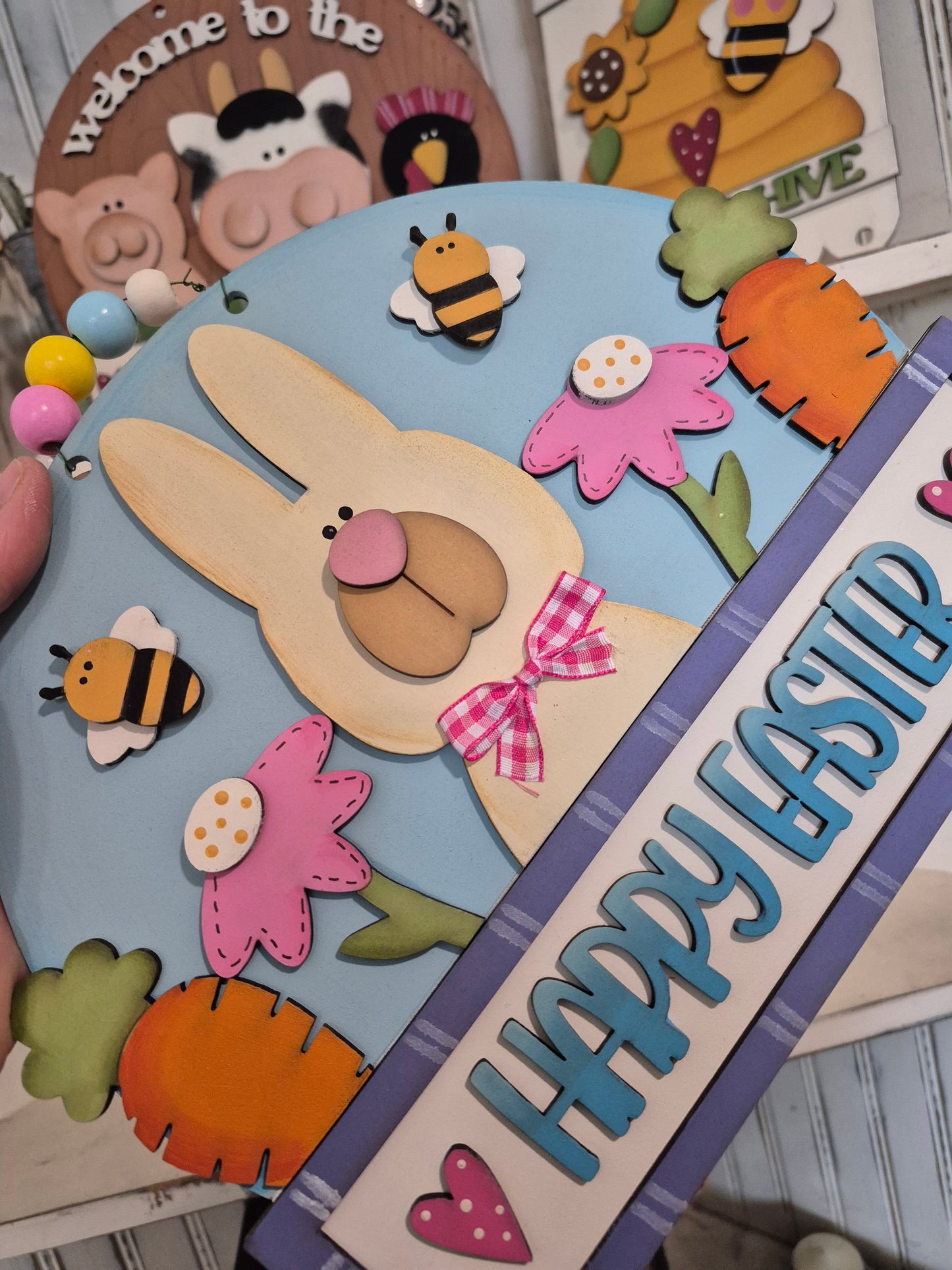 Happy Easter Sign Laser SVG| Spring Laser SVG