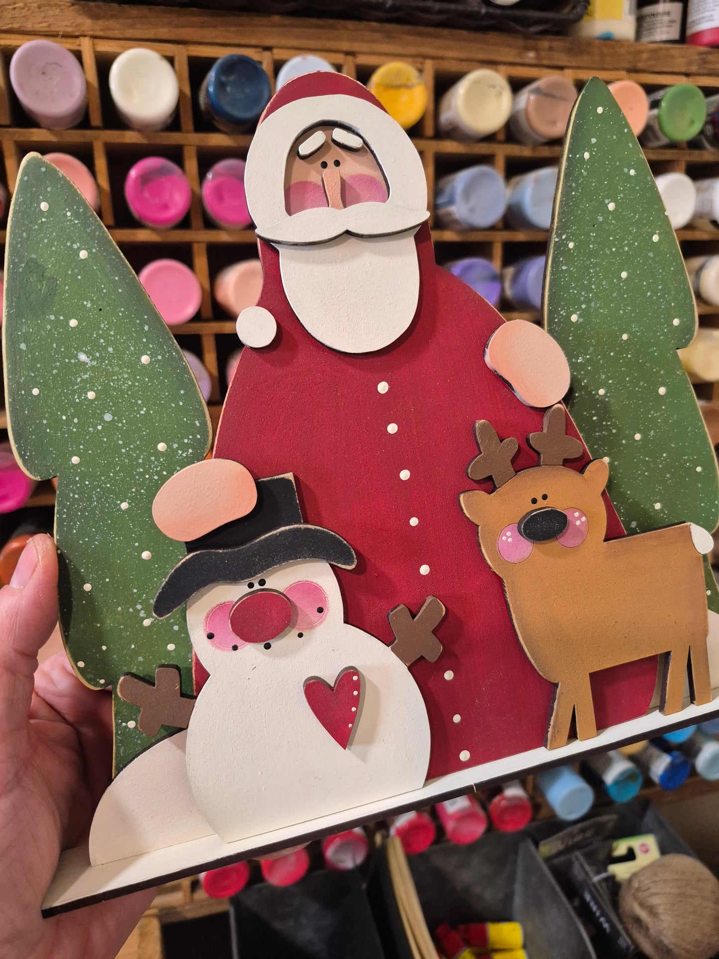 Prim Santa And Pals Standup Laser SVG