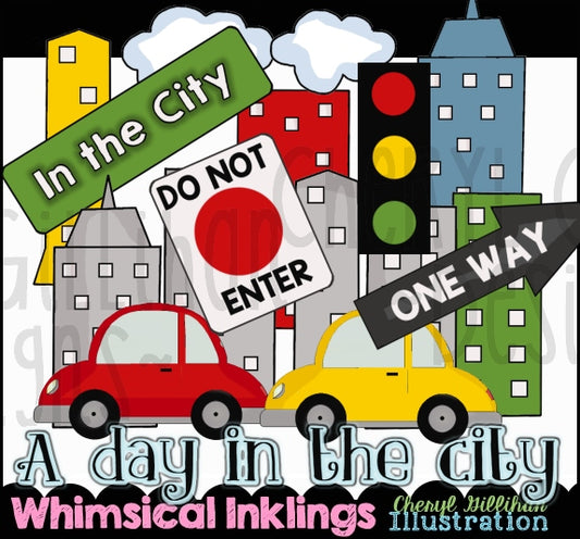A Day In The City Sublimation Clipart