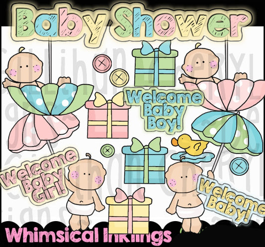 Baby Shower Sublimation Clipart