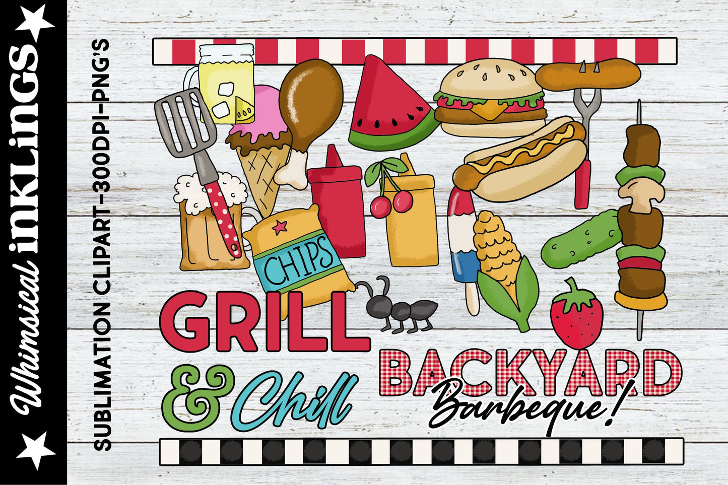 BBQ Daze Sublimation Clipart| Barbeque Sublimation| Kitchen Clipart
