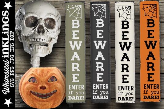 Beware Vertical Sing SVG| Halloween SVG|