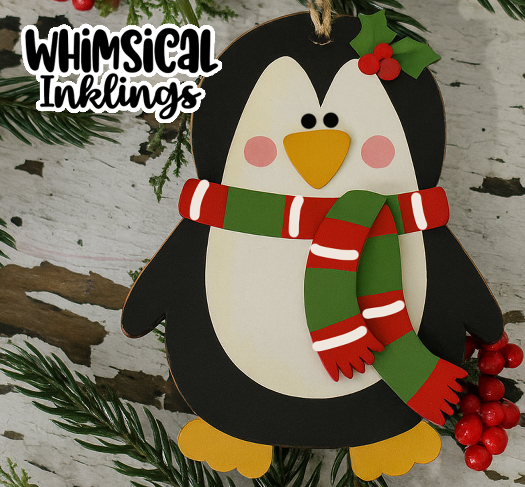 Bitty Penguin Ornament Laser SVG