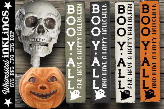Boo Y'All Vertical Halloween Sign SVG| Halloween SVG