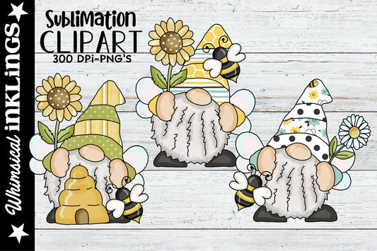 Bumblebee Wing Gnomes Sublimation Clipart| Spring Sublimation