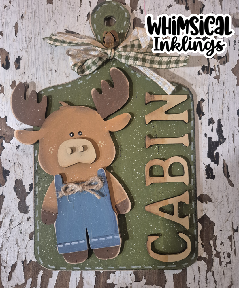 Cabin Moose Laser SVG