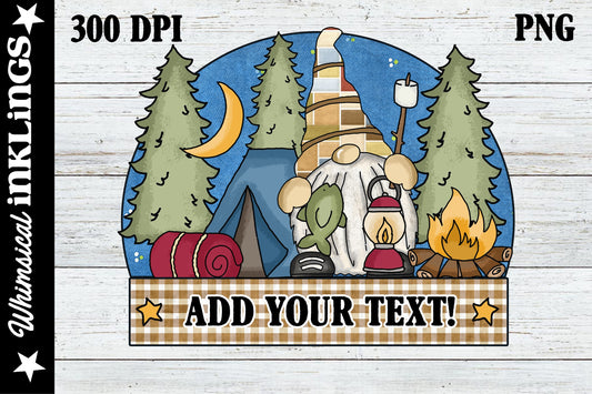 Camping Gnome Scene Sublimation| Nature| Camping Clipart