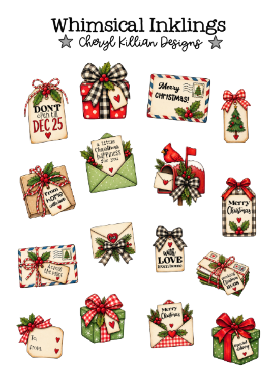 Christmas Across the Miles Sticker Pack | Christmas Stickers