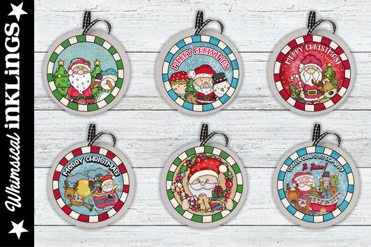 Christmas Cheer Round Ornaments Sublimations