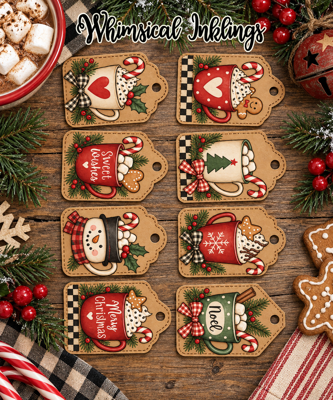 Christmas Cocoa Tag printables
