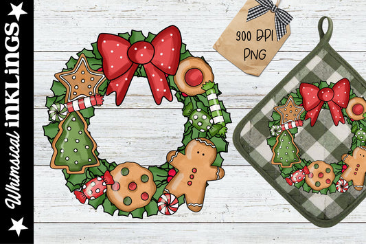 Christmas Cookie Wreath Sublimation