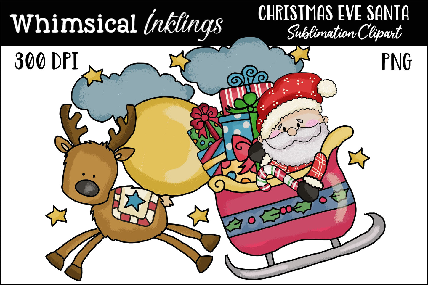 Christmas Eve Santa Sublimation| Christmas Sublimation