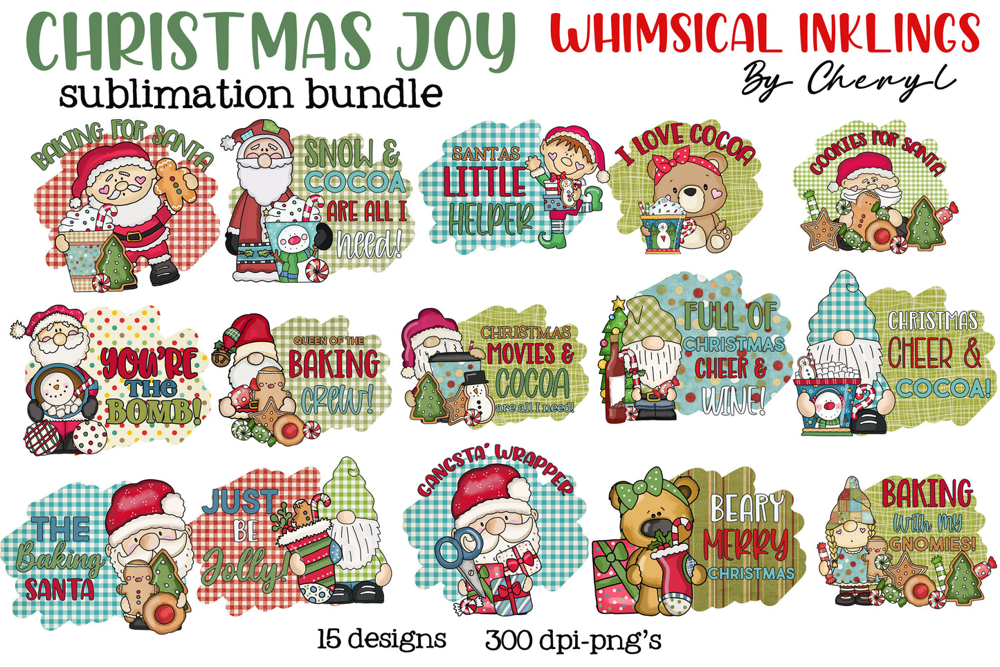 The Super Mega Christmas Sublimation Clipart Bundle