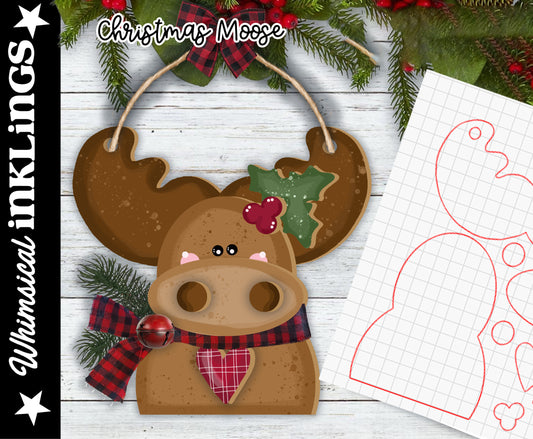 Christmas Moose Ornament DIY Wood Kit