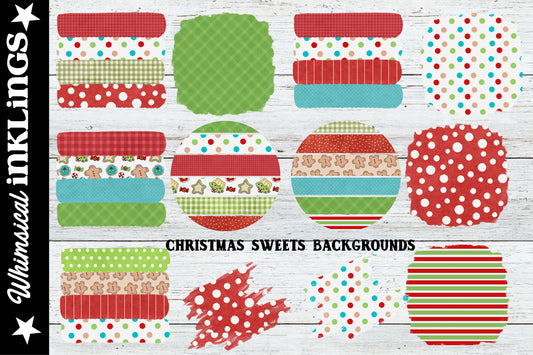 Christmas Sweets Sublimation Backgrounds