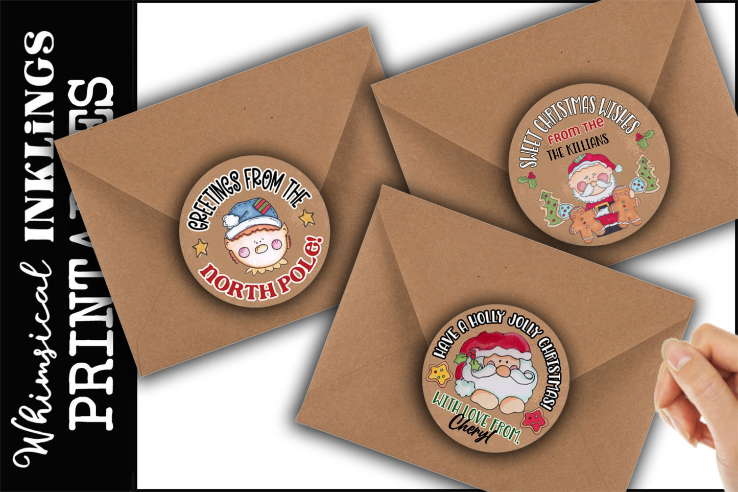 Christmas Wishes Kraft Stickers