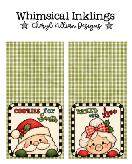 Cookies For Santa Bag Topper Sheet