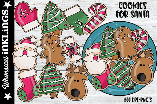 Cookies For Santa Collection Sublimation Elements
