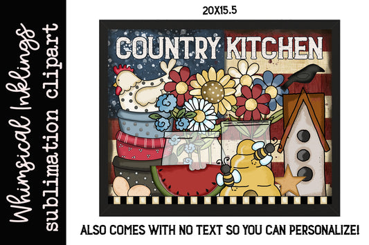 Country Kitchen Chicken Sublimation
