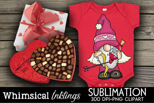 Cupid Gnome Sublimation| Valentines Day Sublimation