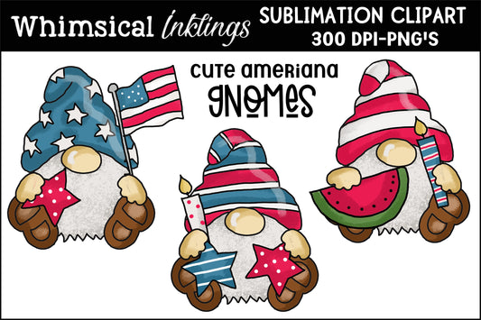 Cute American Gnomes Sublimation| Patriotic Sublimation| Americana