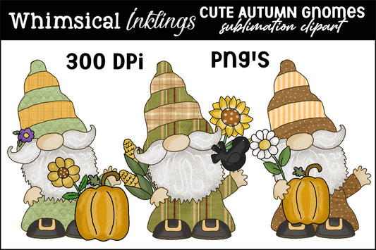 Cute Autumn Gnomes Sublimation| Fall Sublimation