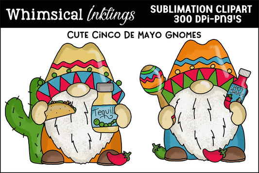 Cute Cinco De Mayo Gnomes| Gnome Sublimation
