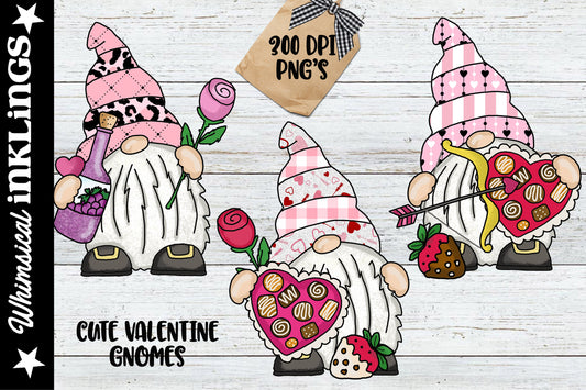 Cute Valentine Gnomes Sublimation clipart