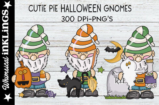 Cutie Pie Halloween Gnomes| Halloween Sublimation