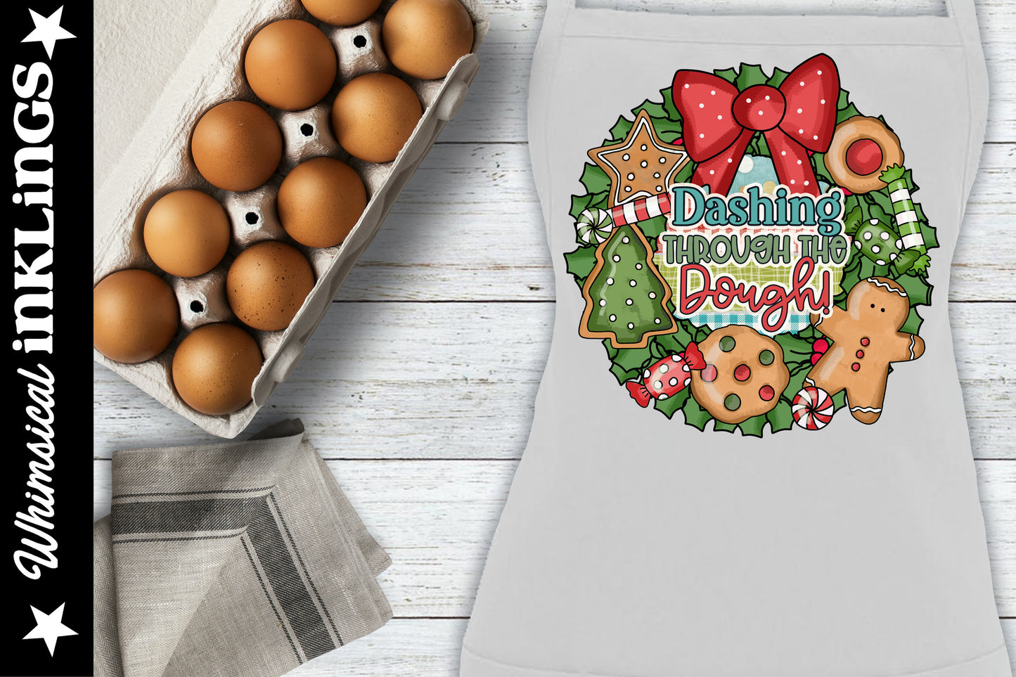 Dashing Through The Dough Sublimation| Christmas Sublimation| Baking Sublimation