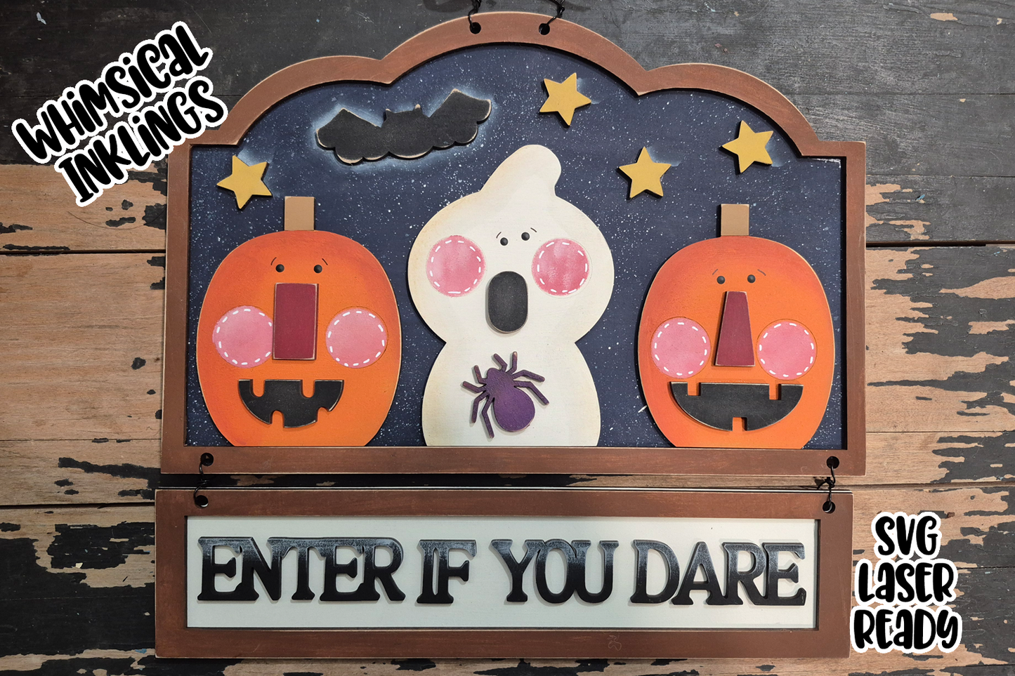 Enter If You Dare Halloween Sign Laser SVG