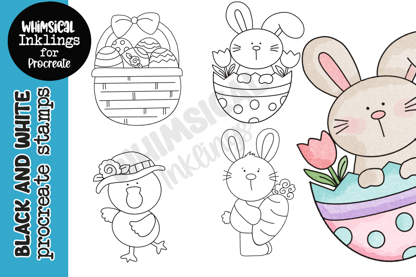 Easter Wishes 2 Procreate Stamps