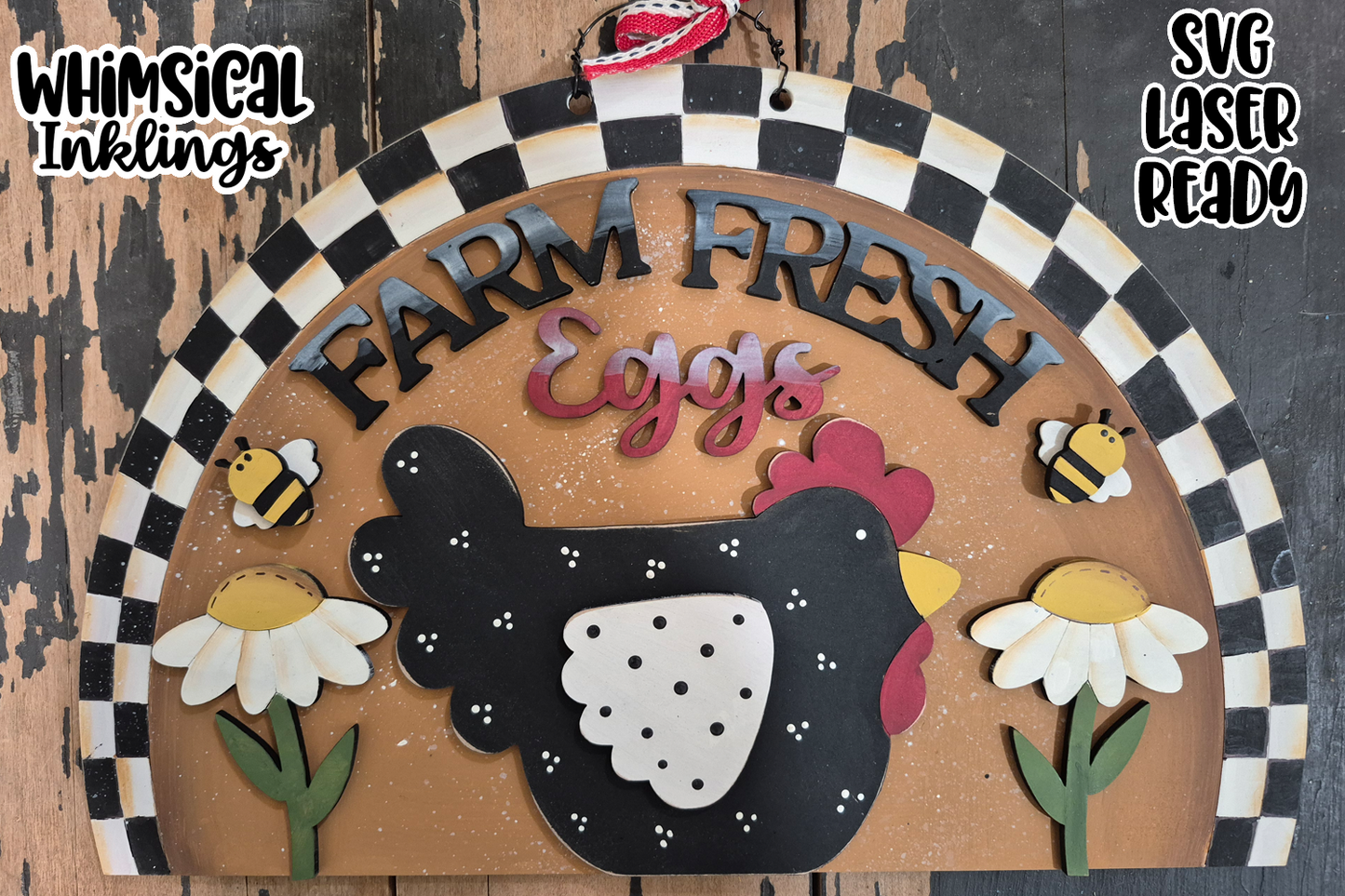Farm Fresh Eggs Chicken Sign Laser SVG| Farmhouse Laser SVG