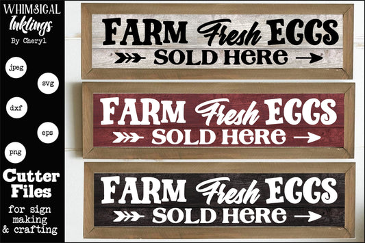 Farm Fresh Eggs Sold Here SVG| Chicken SVG| Farm SVG