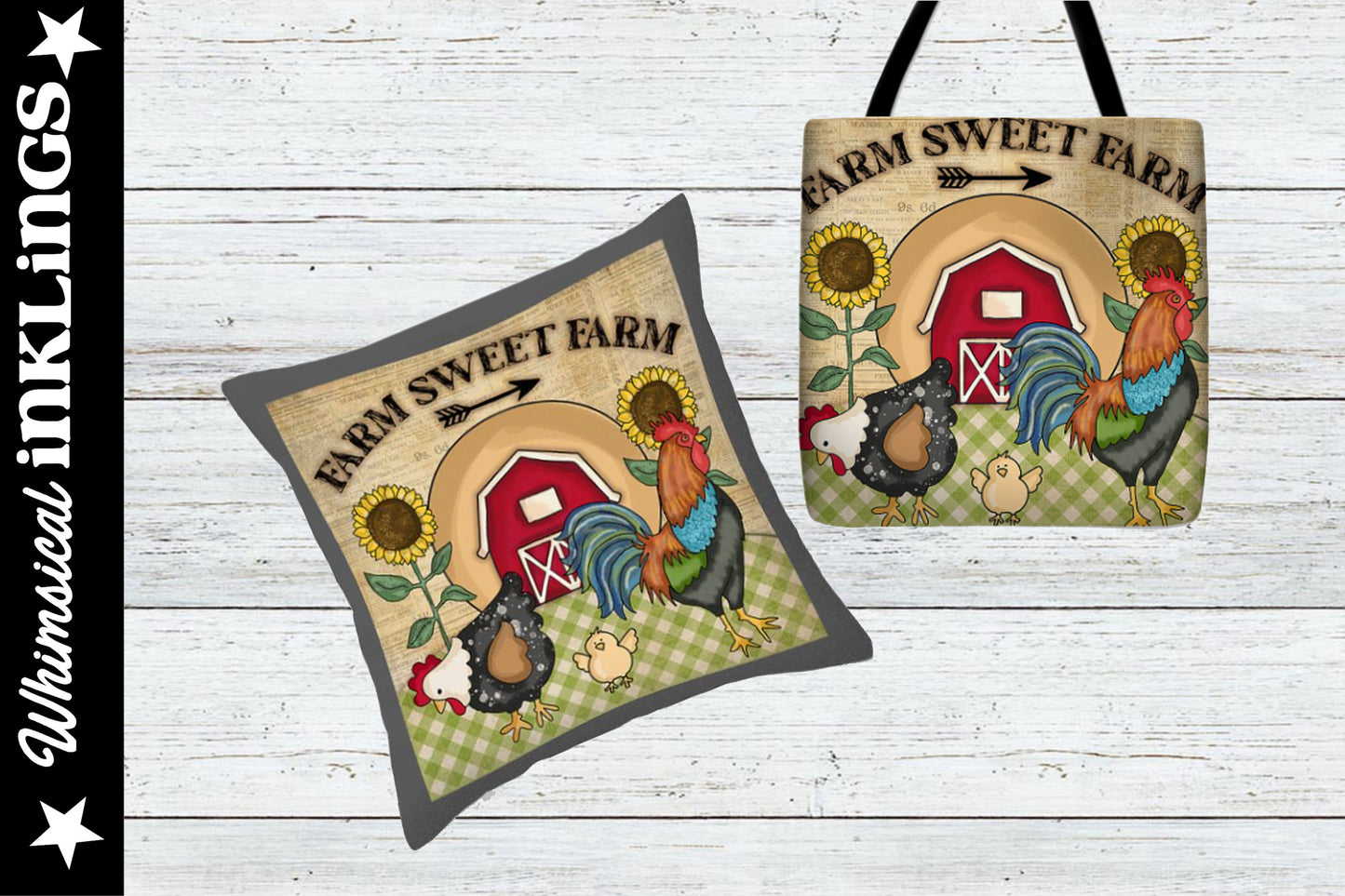Farm Sweet farm Rooster Sublimation