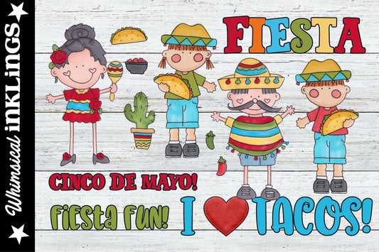 Fiesta Fun Sublimation Clipart| Cinco De Mayo