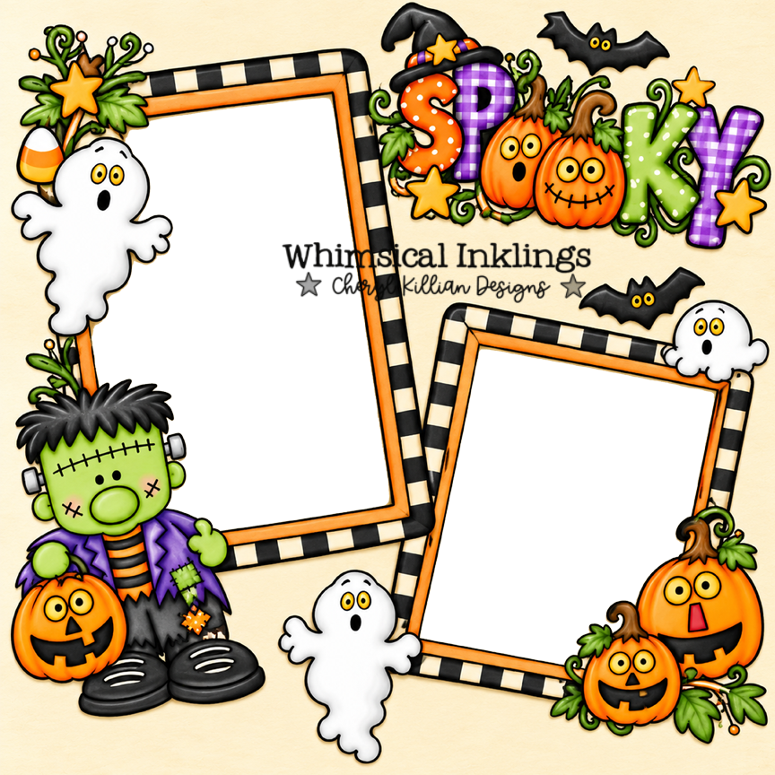 Frankies Halloween Scrapbook and Craft Kit| Printables