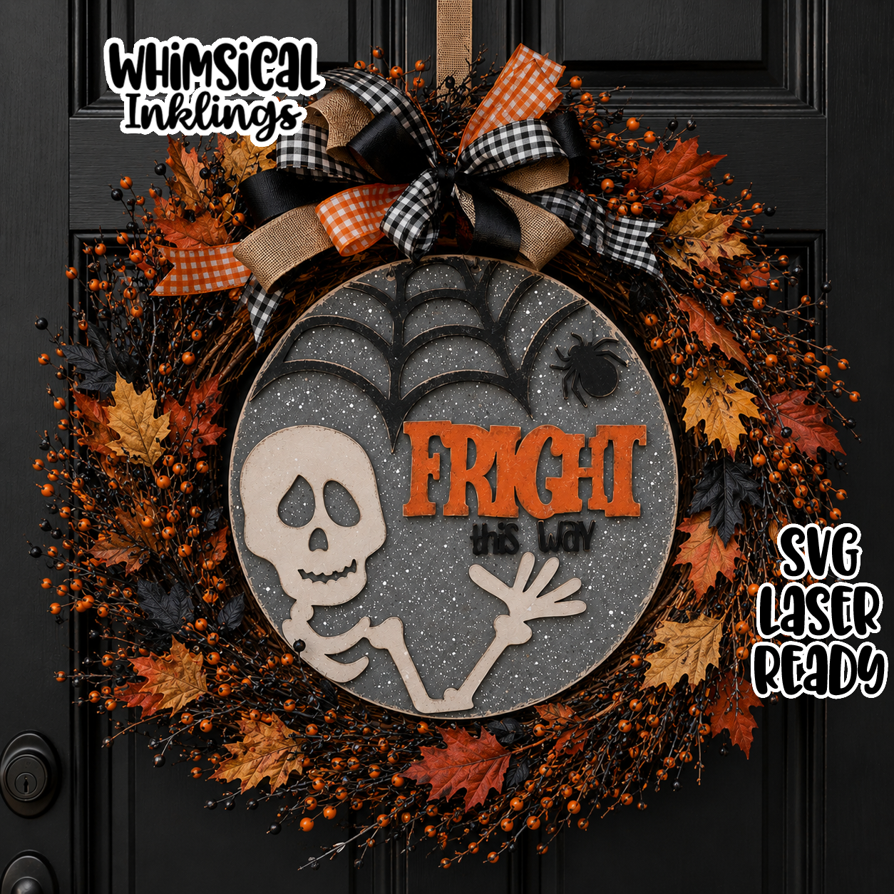Fright This Way Halloween Sign Laser SVG